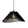 Czarna lampa wisząca z plecionego papieru 45cm AMALFI I BLACK MAXLIGHT P0579