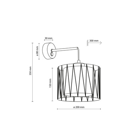 Kinkiet HARMONY SABIA JUTA 1XE27 Tk Lighting 11462