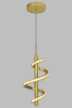 Lampa wisząca pojedyncza z dekoracyjnymi kryształami i trzystopniowym ściemniaczek typu "klik" Claret Aviano Lighting 6209-0115