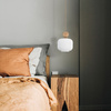 Lampa wisząca pojedyńcza ryflowany klosz oraz dodatek drewna BALLO 1xE14 Tk Lighting 11049