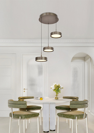 Lampa wisząca trójka okrągła Valensole brąz Aviano Lighting 5062-321
