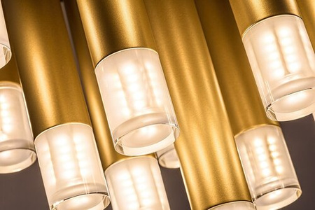 Złota lampa sufitowa okrągła trzynaście tub G9x13 Ramira Rabalux 71355