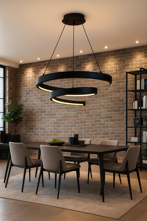Lampa wisząca LED TOPPO czarna Aviano Lighting 6032-0110