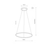 Lampa wisząca biały ring 60cm CIRCOLO LED M 3000K  Nowodvorski 11604