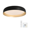 Okrągły czarny plafon sufitowy o średnicy 57cm LED sterowany pilotem OSKO Just Light 14216-18