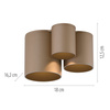 LAMPA SUFITOWA BRĄZOWA trzy metalowe tuby LED 2700K PURE POINT 6750-97
