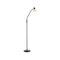 Czarna lampa podłogowa z giętkim ramieniem LOKI 1xE14 Just Light 12157-18