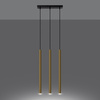 Lampa Wisząca PASTELO 3L złoty połysk Sollux SL.1196