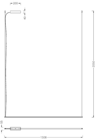 Czarna lampa wisząca liniowa 150cm LED 3000K Maxlight P0680 Longi 40W