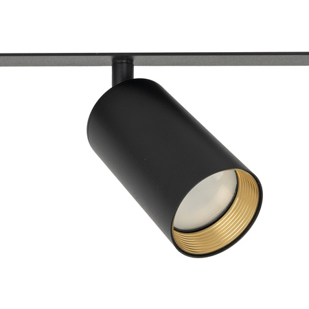 Czarna listwa podtynkowa cztery ruchome czarne tuby AMIS BLACK 4XGU10 Tk Lighting 10809