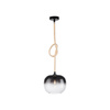 Lampa wisząca pojedyńcza szklany klosz i świecący przewód LUMA Paul Neuhaus  2410-18