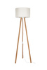 Lampa podłogowa PIKO E27 Zuma Line ASZ.1664 - trójnóg drewniany
