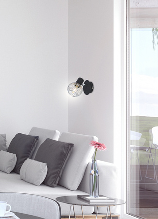 OSLO LAMPA KINKIET 1X40W E14 CZARNY/CHROM Candellux 91-61836