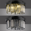 Okrągła czarna lampa sufitowa 30cm ze szklanymi zwisami KULUNKA 4xG9 Just Light 15048-18