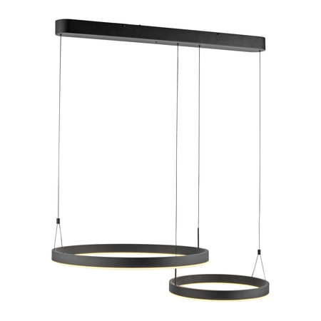  Lampa wisząca dwa czarne okręgi ESKO Paul Neuhaus 2360-18 sterowana pilotem