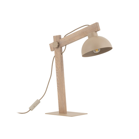 Lampka nocna drewniana z kloszem metalowym OSLO SABIA 1XE27 Tk Lighting 16129