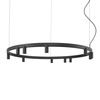 Lampa wisząca okrąg o średnicy 116cm w kolorze czarnym 17xGU10 R35 i LED zintegrowany FOURTY  ROUND LED Nowodvorski 12288