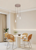 Lampa wisząca trójka okrągła Trompto kaszmirowa Aviano Lighting 5050-324