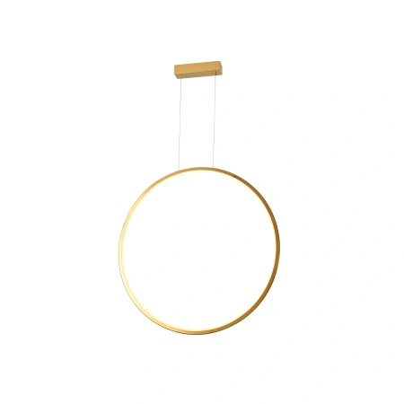 Lampa wisząca złoty pionowy ring 65cm do łazienki Loop S 1xLED IP44 PL0119-65-GD Yaskr