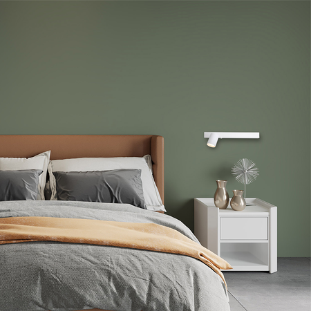 Kinkiet Magnet 9W+1xGU10 3000/4000K Biały Lewy Milagro ML1129