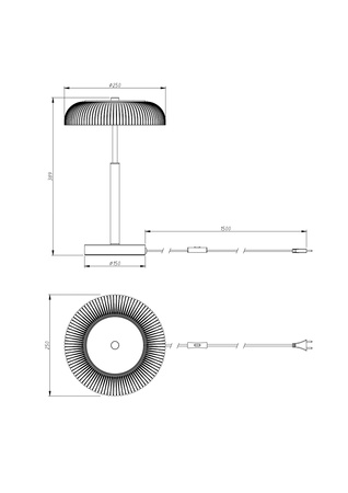 Lampka stołowa LED karbowany klosz z tworzywa SOLVIA Zuma Line T230757601