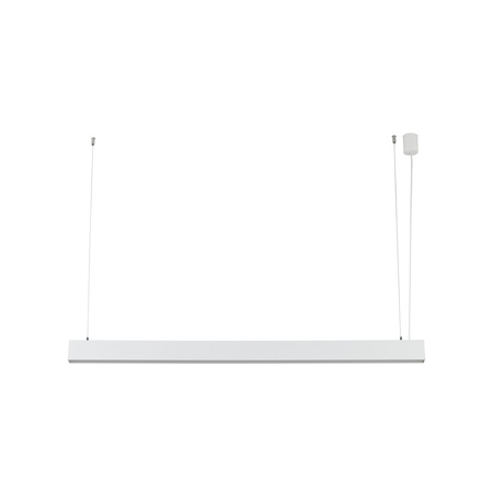 Biała podłużna lampa wisząca liniowa 120cm wybór barwy światła LUXE WHITE CCT Tk Lighting 18174