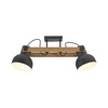 Lampa sufitowa drewniana z dwoma metalowymi kloszami CUP 2.0 2xE27 Just Light 15744-18