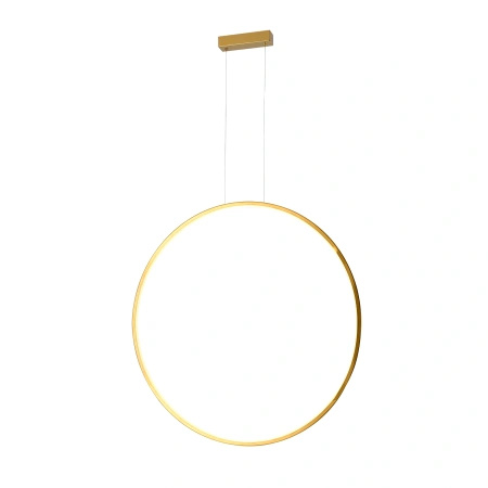 Lampa wisząca pionowy złoty okrąg 85cm do łazienki Loop M LED 3000K IP44 PL0119-85-GD Yaskr