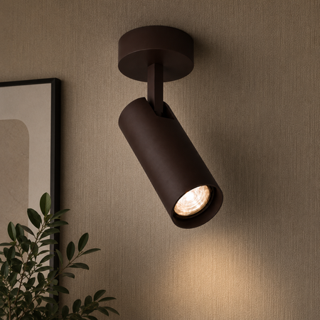 Brązowa oprawa sufitowa natynkowa ruchomy reflektor tuba LINCA 1xGU10 Argon 9027