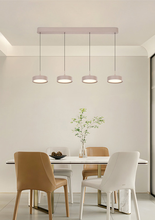Lampa wisząca czwórka prosta Valensole kaszmirowa Aviano Lighting 7062-413