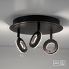 Lampa sufitowa trzypuktowa w kolorze antracyt LED 3000K IP44 SILEDA Paul Neuhaus 6788-13