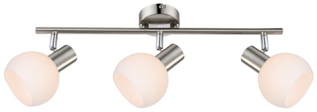 MAURO LAMPA SUFITOWA LISTWA 3X4W E14 LED RGB SATYNA NIKIEL Z PILOTEM Candellux 93-61607