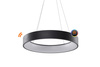 Lampa wisząca czarna 80cm sterowana pilotem i aplikacją SOLVENT R PENDANT 80 CCT SMART BK + REMOTE CONTROL AZZARDO AZ3972