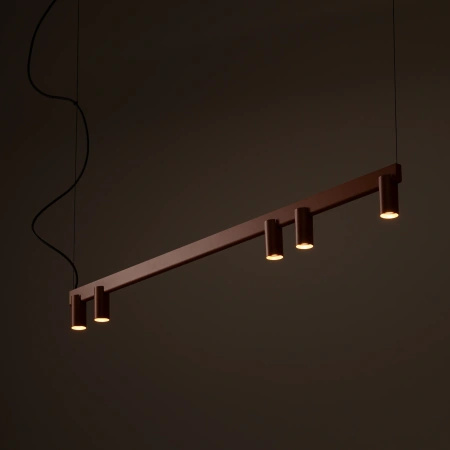 Lampa wisząca belka z tubami w kolorze terakota FOURTY LINE LED 1200 Nowodvorski 12422