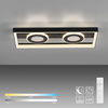 Czarna lampa sufitowa ramka LED TRAFORO Paul Neuhaus 6854-18 sterowana pilotem