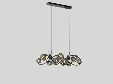 Lampa wisząca NANCY 14 czarny chrom Wofi Premium 7014-1405