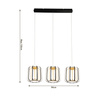 Lampa wisząca potrójna prosta z trzystopniowym ściemniaczem typu "klik" Xara Aviano Lighting 7210-0310