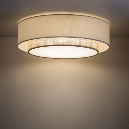 Okrągła lampa sufitowa podwójny abażur 50cm DUO WHITE Tk Lighting 11585