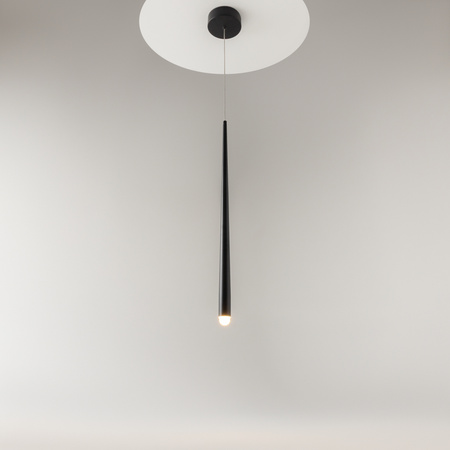 Pojedyńcza lampa wisząca czarny smukły sopel LED Cascade MOD132PL-L6BK Maytoni