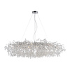 Ekskluzywna duża lampa wisząca 150x70cm chromowana z kryształkami do salonu RICICLE Paul Neuhaus 2037-17