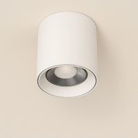 Biała tuba natynkowa LED o średnicy 8cm BABIL 15W CCT WH AZZARDO AZ6557