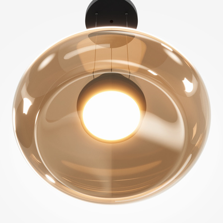 Lampa wisząca szklana o średnicy 45cm BASSA LED 3000K Maytoni MOD501PL-L20BK