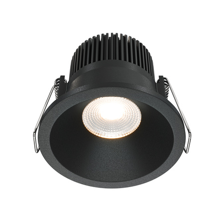 Czarne okrągłe oczko podtynkowe LED 3000K Zoom DL034-01-06W3K-B Maytoni