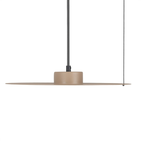 Lampa wisząca geometryczny metalowy dysk w kolorze taupe z regulacją kąta zawieszenia PIATTO 1xGX53 fi 350mm Milagro MLP2910