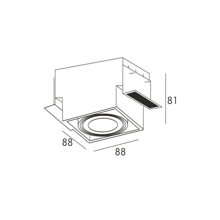 Spot czarny wpuszczany ONEON DL GU10 Zuma Line 94361-BK