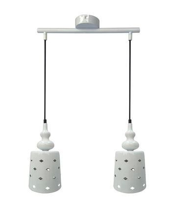 HAMP LAMPA WISZĄCA 2X60W E27 BIAŁY Candellux 32-51929