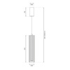 Lampa wisząca akylowa tuba Trivia Black 10W LED CCT IP44 Milagro ML2728