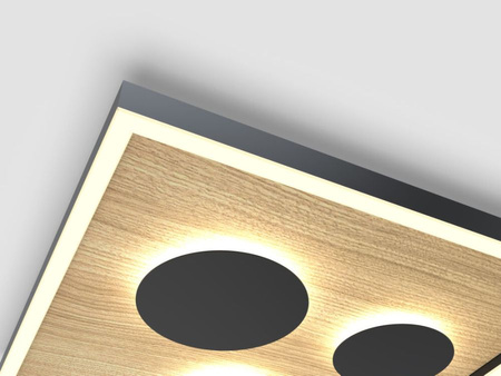 Lampa sufitowa, plafon DIJON 40cm LED Wofi Premium 9012-306S ze ściemniaczem