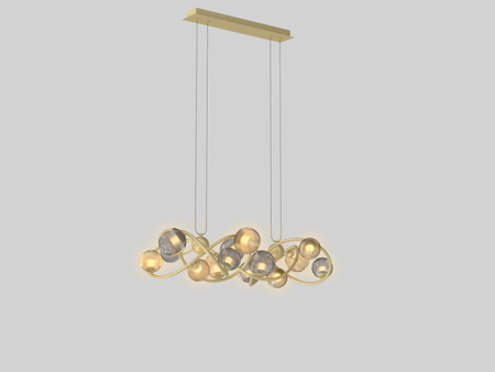 Lampa wisząca METZ 14 złota Wofi Premium 7015-1404