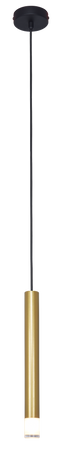 Lampa wisząca cienka złota tuba zakończona delikatnym akrylowym klosikiem VELIC 1xG9 Zuma Line P241125801GD 